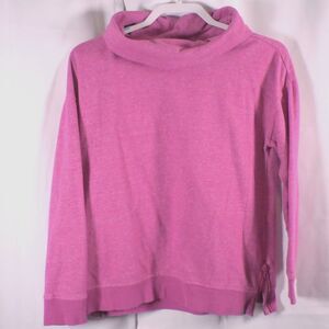 T by Talbots Womens Medium Petite Pink Cowl Neck Turtleneck Pullover Sweater